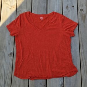 Old Navy Bright Orange Red Short Sleeve Tee Size L